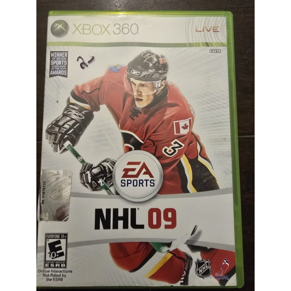 NHL 09 XBox 360‎ Live EA Sports E 10+ Hockey TESTED